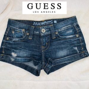 Guess Jeans Dark Wash Denim Shorts